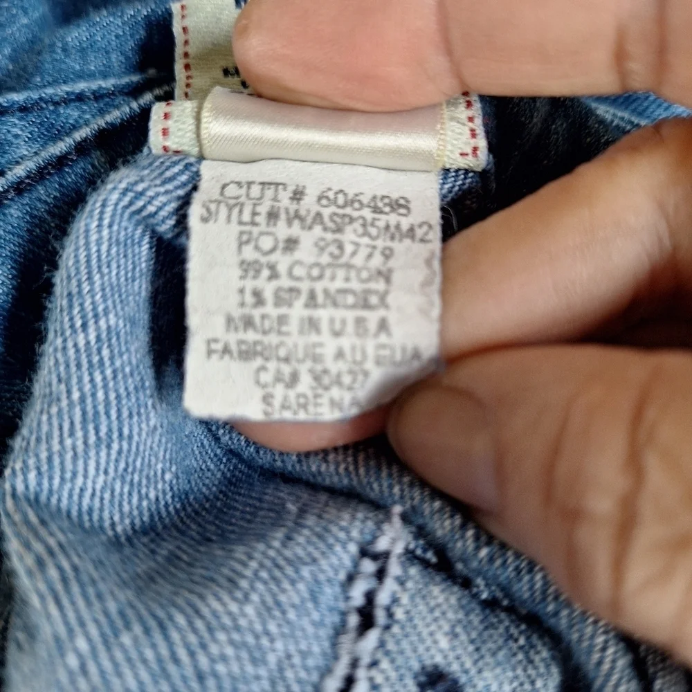 Y2K True Religion Womens Mid Rise Slim Thigh Flare Jeans Size 31x35 - Picture 6 of 10
